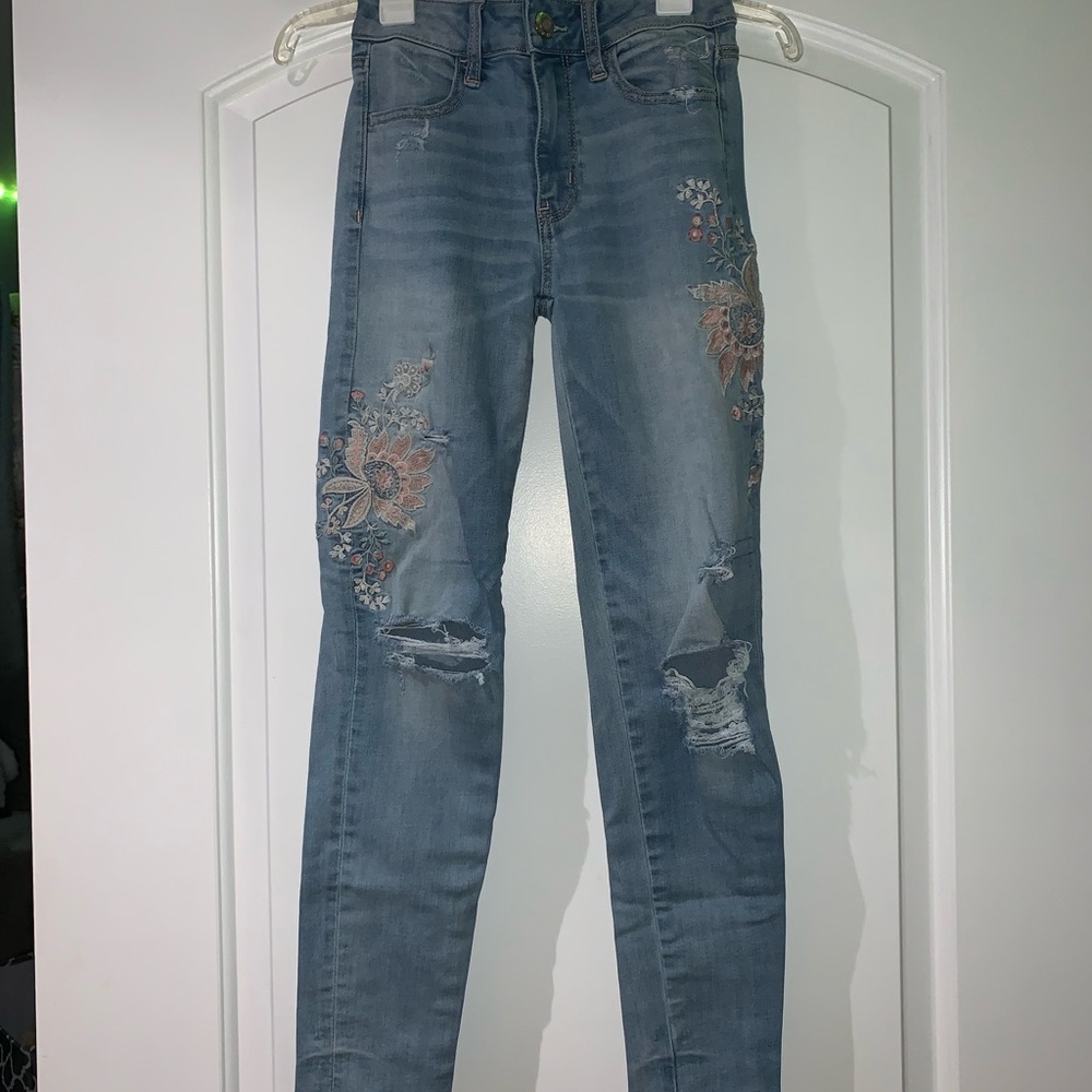 American Eagle hi rise jegging crop jeans